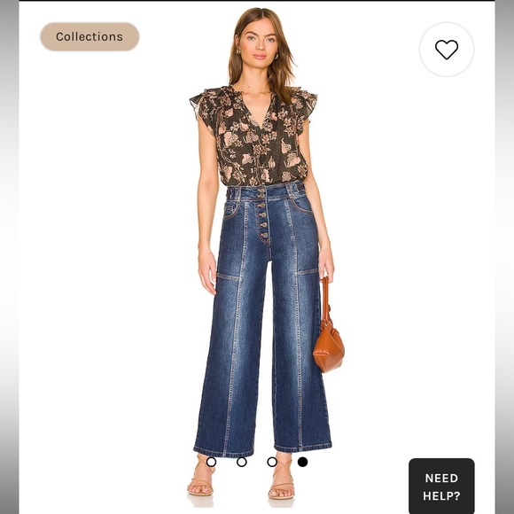 Ulla Johnson Denim - ULLA JOHNSON Billie Pant In Dark Wash